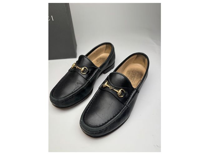 Mocassini in pelle Gucci Horsebit vintage neri EU36C Nero - vista 9