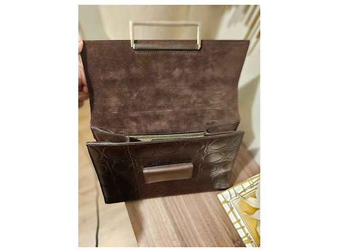 Salvatore Ferragamo DY-21 0855 Made in Italy Marrone scuro - vista 5