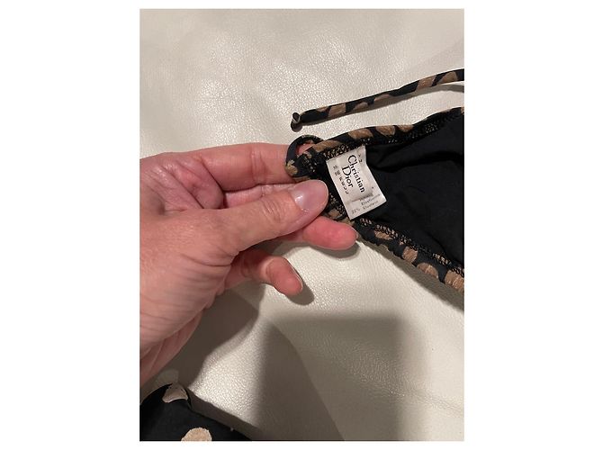 Maiô Christian Dior com manchas Preto Estampa de leopardo - vista 7