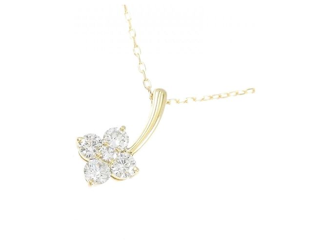 Autre Marque Collana di diamanti a forma di fiore Au750 D'oro - vista 3