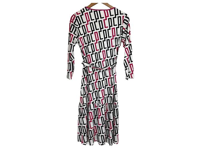 Autre Marque Pierre Cardin Kleid Schwarz Pink Weiß - Ansicht 2