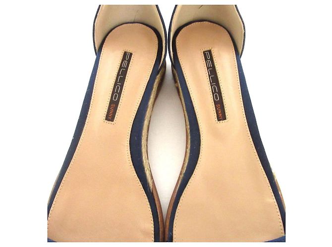 Autre Marque Sandali Espadrilles in Seta Satinata Sunny di Pellico Blu Blu navy - vista 5