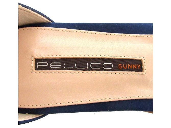 Autre Marque Sandali Espadrilles in Seta Satinata Sunny di Pellico Blu Blu navy - vista 6