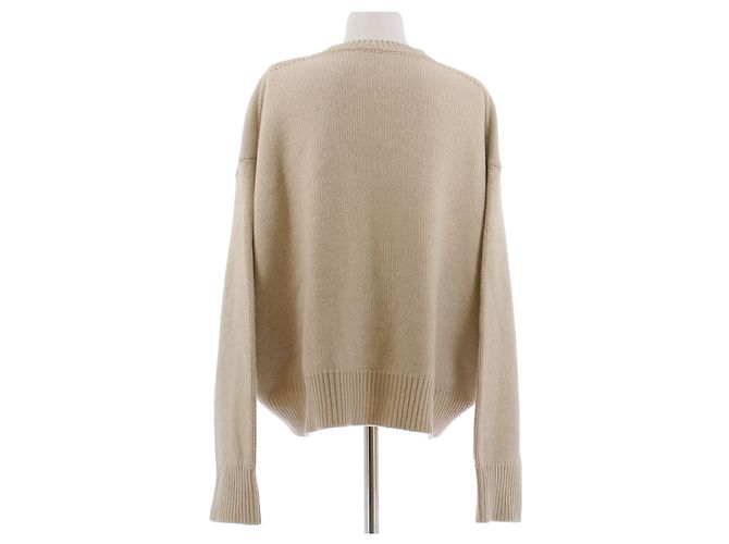 Céline Suéter bege em cashmere - vista 2