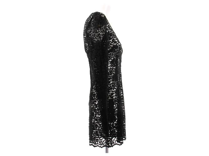 Dolce & Gabbana Kurzes schwarzes Spitzenkleid - Ansicht 3
