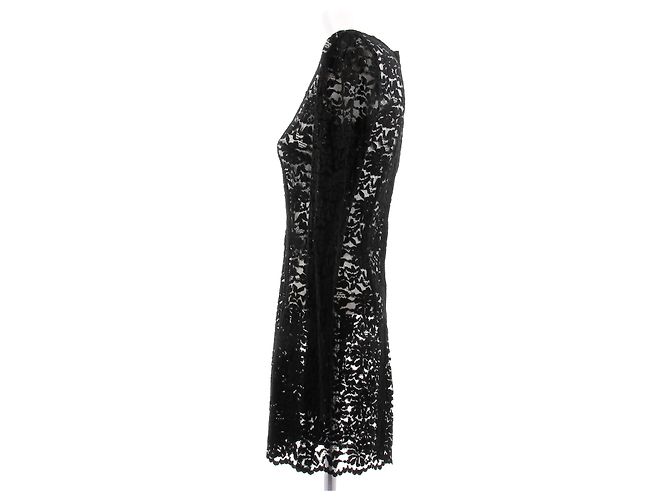 Dolce & Gabbana Kurzes schwarzes Spitzenkleid - Ansicht 4