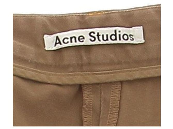 Pantalones Acne Studios beige de algodón - vista 6