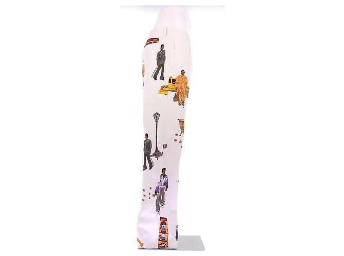 Louis Vuitton Calça jeans com estampas AW19 Virgil Abloh Branco - vista 3