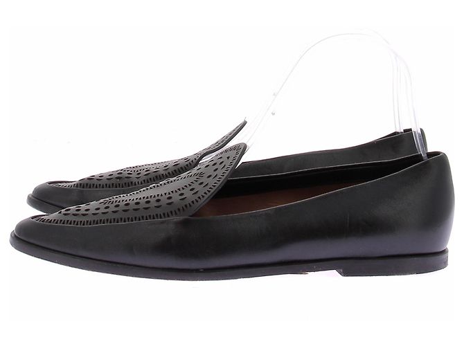 Mocassini Alaïa in pelle nera Nero - vista 3