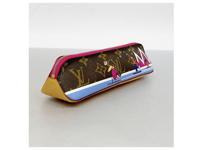 Astuccio per matite Elisabeth Monogram Vivienne di Louis Vuitton Marrone Rosa - vista 2