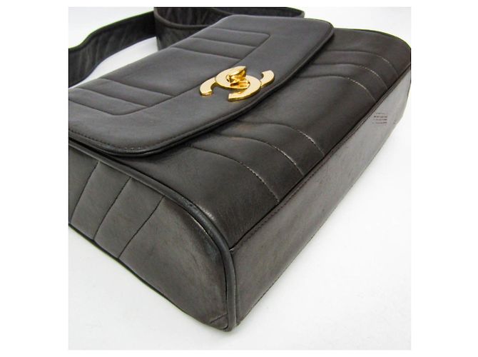Borsa a spalla in pelle donna Chanel Mademoiselle Nero - vista 5