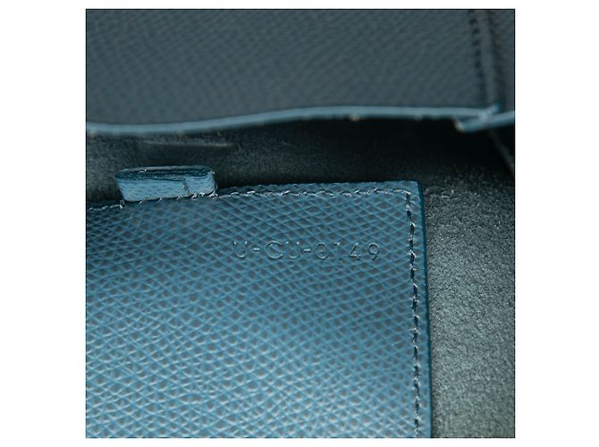 Céline Borsa a mano verticale in pelle di vitello grana blu Celine piccola Blu navy - vista 5
