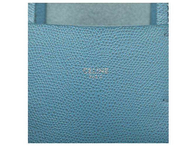 Céline Borsa a mano verticale in pelle di vitello grana blu Celine piccola Blu navy - vista 6