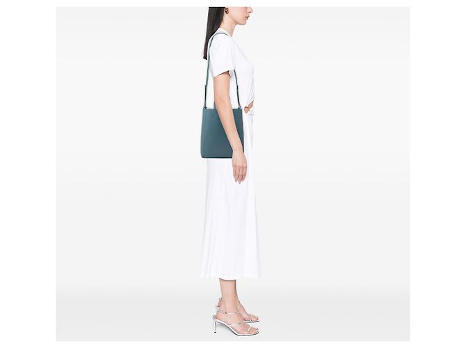 Céline Borsa a mano verticale in pelle di vitello grana blu Celine piccola Blu navy - vista 7