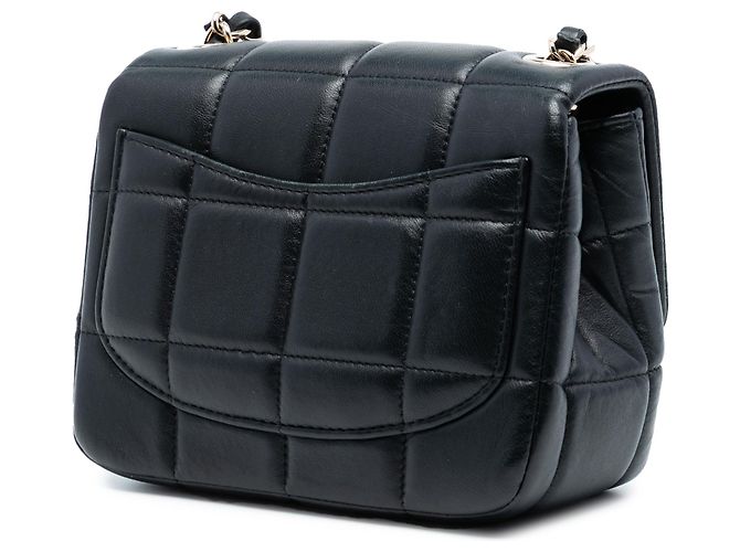 Chanel Schwarze Mini Quadrat aus Lammleder Harz Kristall Monacoco - Ansicht 2