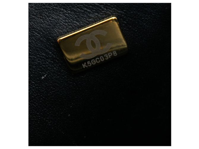 Chanel Schwarze Mini Quadrat aus Lammleder Harz Kristall Monacoco - Ansicht 6