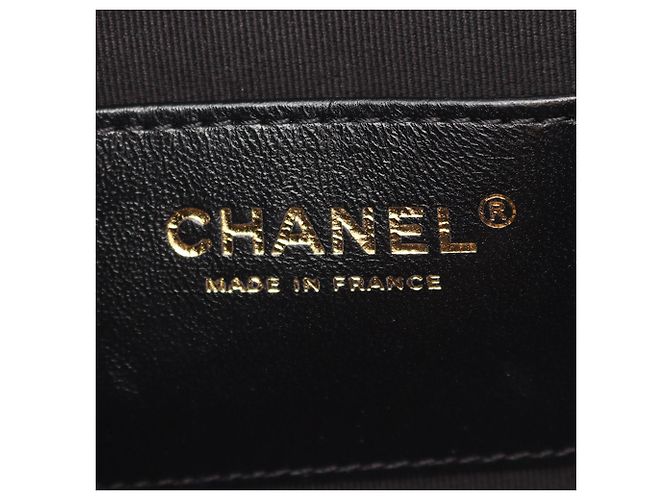 Chanel Schwarz CC Lammleder Steppung Ost-West Einzelklappe - Ansicht 4