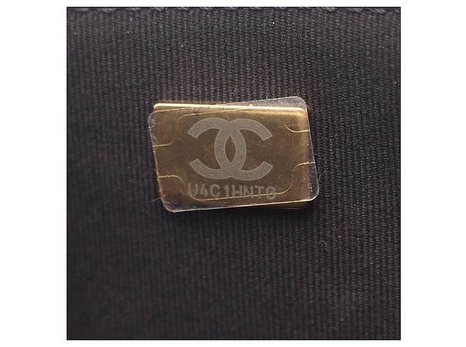 Chanel Schwarz CC Lammleder Steppung Ost-West Einzelklappe - Ansicht 5