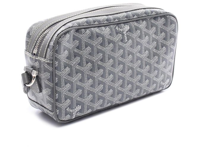Borsa Cap Vert Goyard in Goyardine Grigia Marrone - vista 2