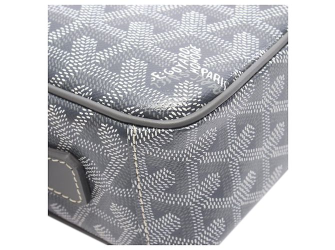 Borsa Cap Vert Goyard in Goyardine Grigia Marrone - vista 5