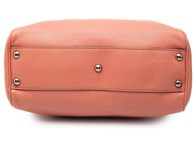 Bamboo Borsa shopper piccola in pelle di vitello rosa Gucci con bambù - vista 3