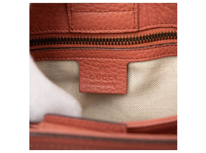 Bamboo Borsa shopper piccola in pelle di vitello rosa Gucci con bambù - vista 5