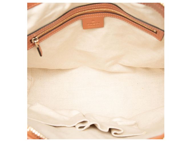 Borsa Gucci Beige GG Canvas Heart Bit - vista 4