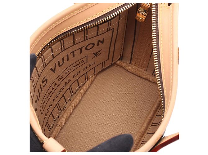Louis Vuitton Borsa Neverfull BB Monogramma Marrone - vista 3