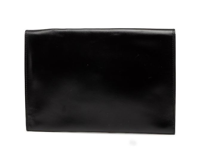 Pochette Rio in vitello nero Hermès - vista 2