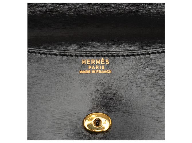 Pochette Rio in vitello nero Hermès - vista 5