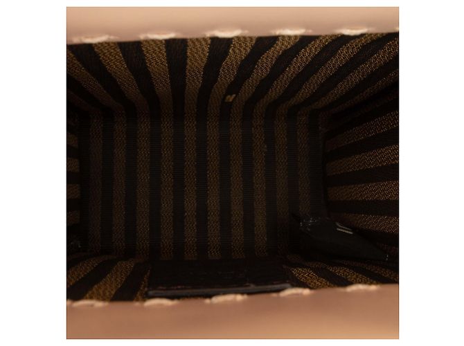 Fendi Mini Borsa Sunshine Shopper in Pelle Rosa - vista 4
