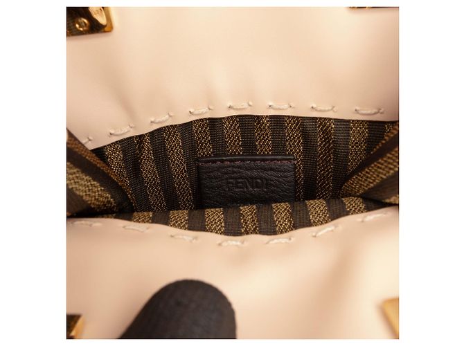 Fendi Mini Borsa Sunshine Shopper in Pelle Rosa - vista 6
