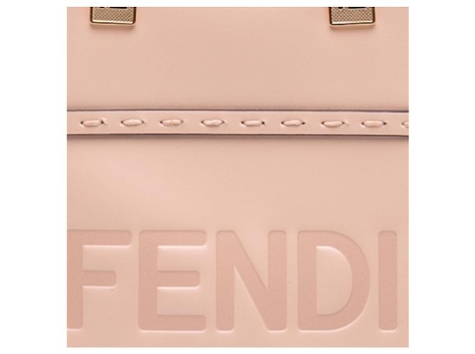 Fendi Mini Borsa Sunshine Shopper in Pelle Rosa - vista 7