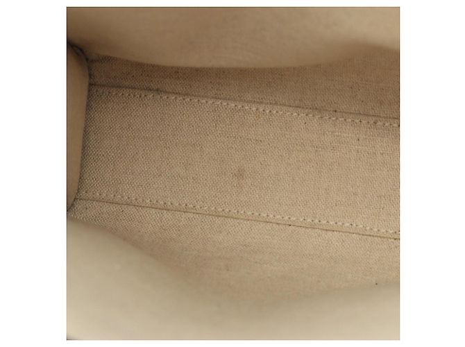 Céline Borsa tote verticale piccola in tela Triomphe bianca di Celine Bianco - vista 5