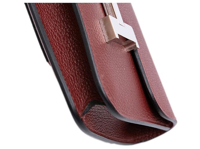 Hermès Red Clemence Constance Slim Wallet - view 10