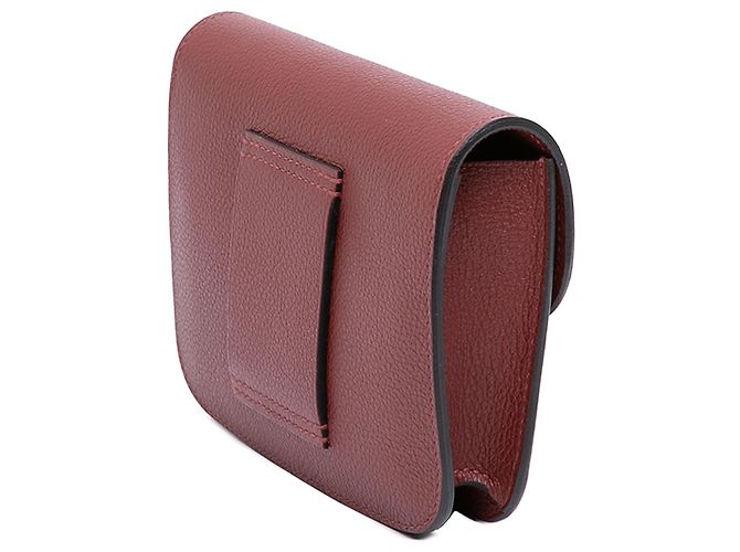 Hermès Red Clemence Constance Slim Wallet - view 2