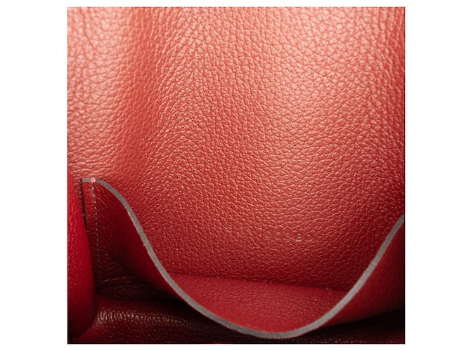 Hermès Red Clemence Constance Slim Wallet - view 5