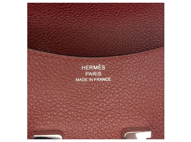 Hermès Red Clemence Constance Slim Wallet - view 6