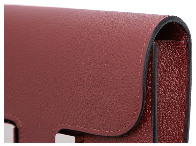 Hermès Red Clemence Constance Slim Wallet - view 9