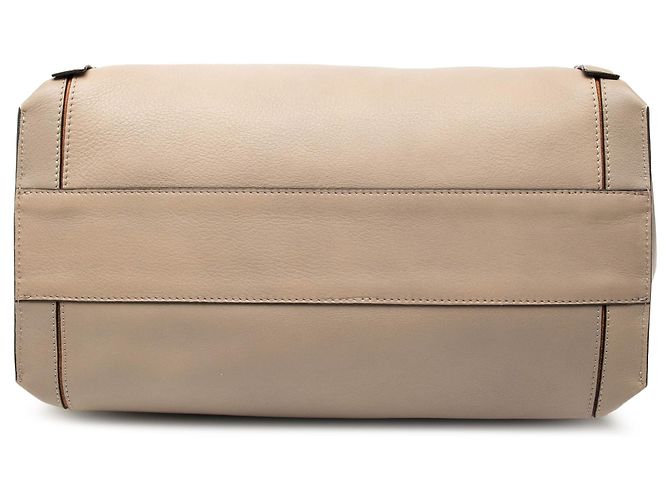 Sacola de compras Milo de couro bege grande Chloé - vista 3