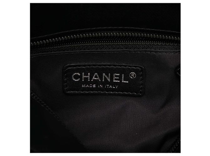 Bolsa tote Chanel preta em lona acolchoada pequena Paris Biarritz Preto - vista 5