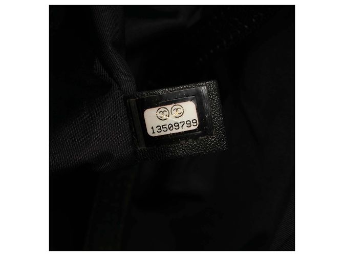 Bolsa tote Chanel preta em lona acolchoada pequena Paris Biarritz Preto - vista 6