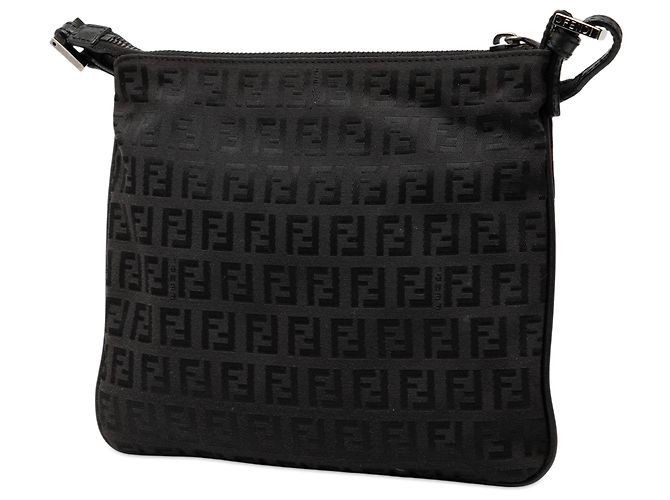 Borsa a tracolla in tela Zucchino nera Fendi Nero - vista 2