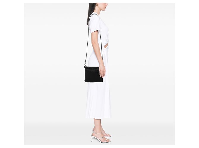 Borsa a tracolla in tela Zucchino nera Fendi Nero - vista 7