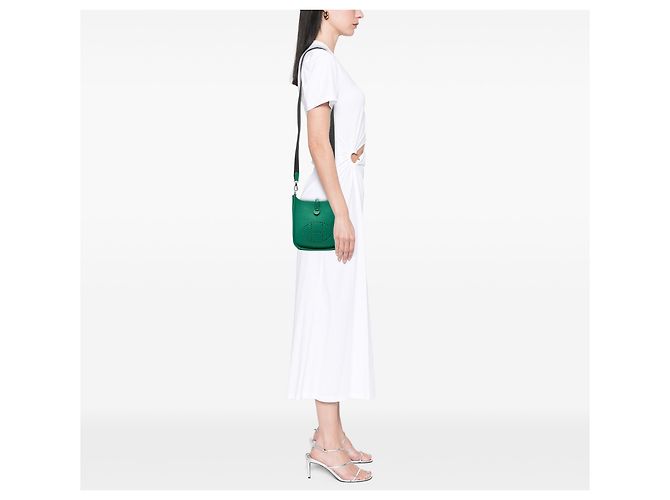 Hermès Green Clemence Evelyne TPM Dark green - view 7