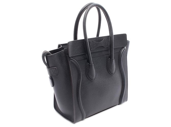Céline Borsa da viaggio Luggage in micro pelle di vitello nera Celine Nero - vista 2