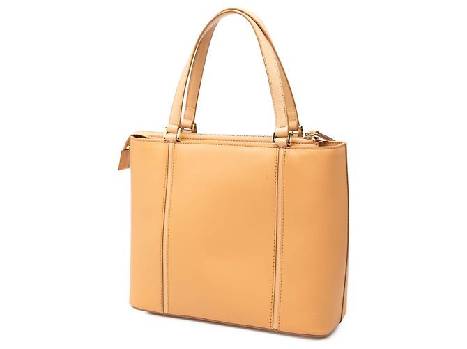 Braune Leder-Tote von Burberry Karamell - Ansicht 2