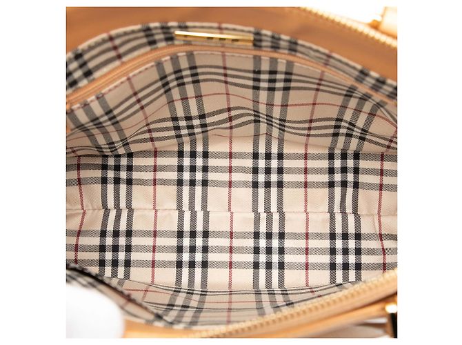 Braune Leder-Tote von Burberry Karamell - Ansicht 4