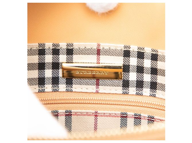 Braune Leder-Tote von Burberry Karamell - Ansicht 5
