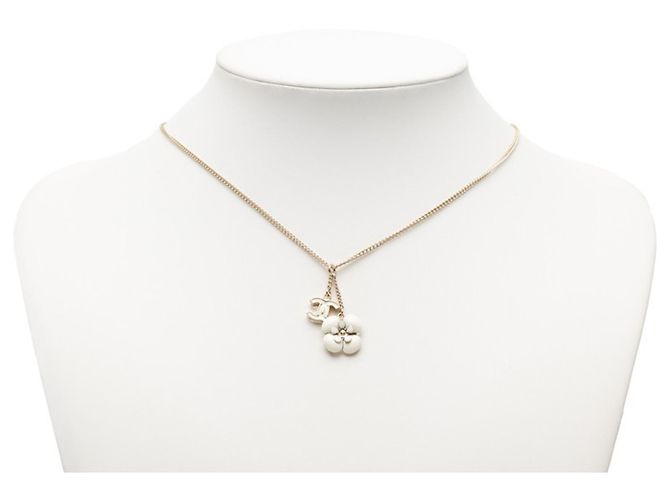 Collana Camelia Marchio Coco di Chanel Bianco D'oro - vista 5